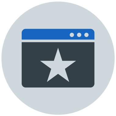 Tarayıcı. Web simgesi basit illüstrasyon