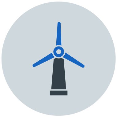 Rüzgar türbini simgesinin vektör çizimi