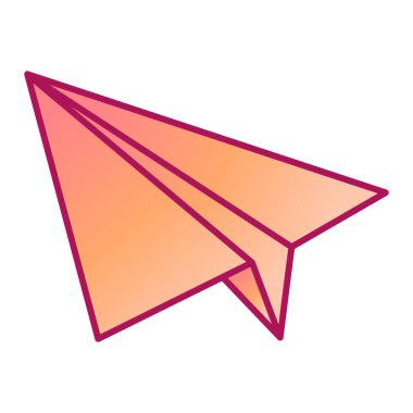 Kağıt uçak ikonu. vektör illüstrasyonu