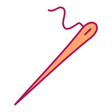 Örgü iğnesi ikonu. düz tasarım biçimi