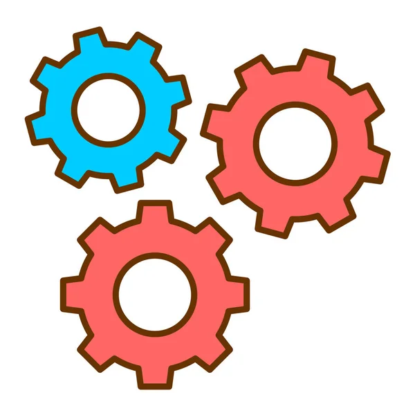 Gears Modern Icon Vector Illustration — Stock Vector