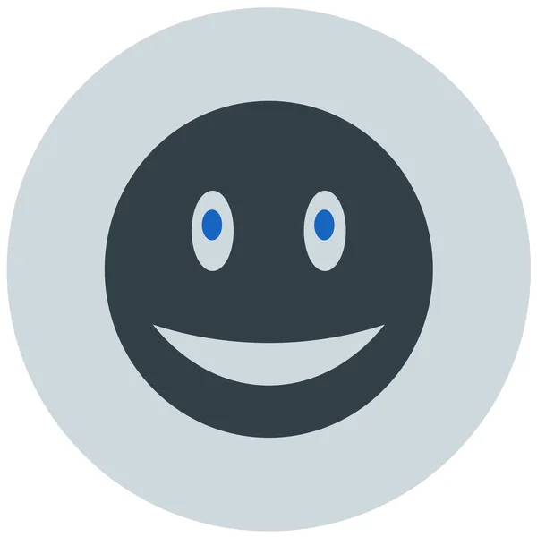 Smile Face Emoticon Icon Vector Illustration — Stock Vector