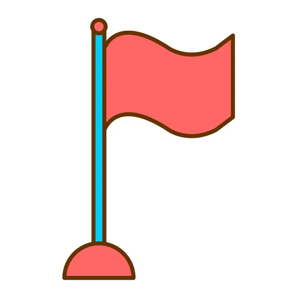 Icono Bandera Vector Ilustración — Vector de stock