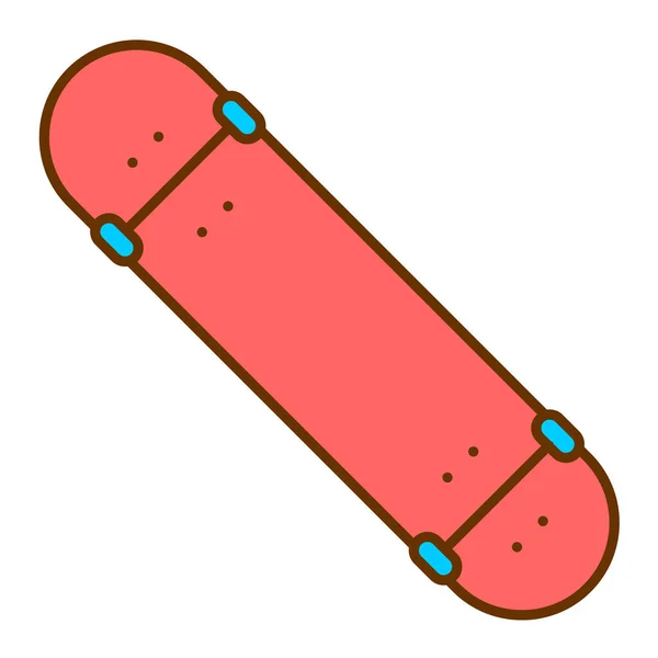 スケートボードのアイコン 白い背景にスポーツ用品のベクトル図の等式 — ストックベクタ