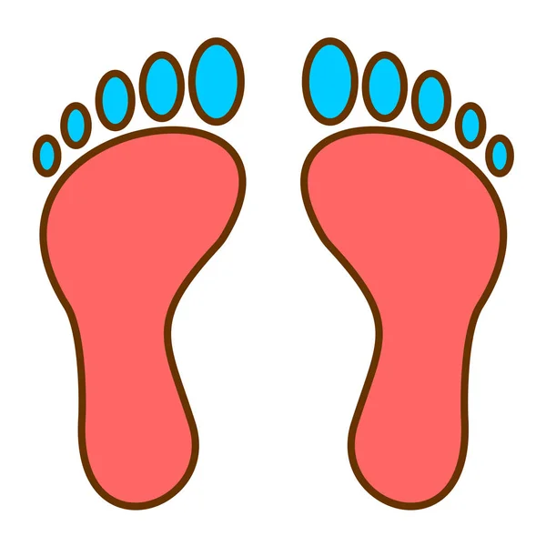 Foot Prints Vector Illustration — Stock Vector