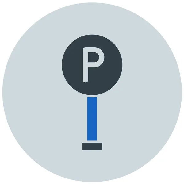 Parcheggio Web Icon Design Semplice — Vettoriale Stock