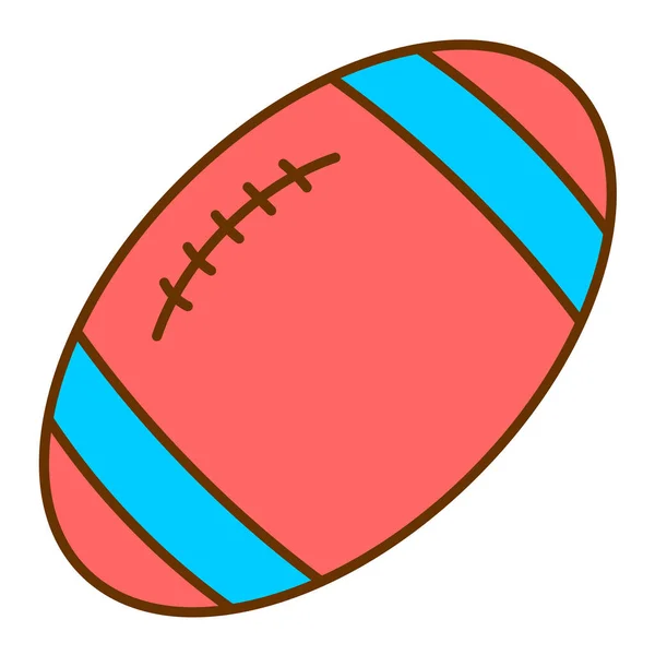 Illustration Des Symbolvektors Rugby Ball — Stockvektor