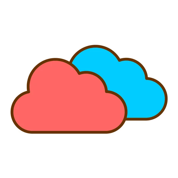 Computación Nube Icono Aislado Vector Ilustración Diseño — Vector de stock