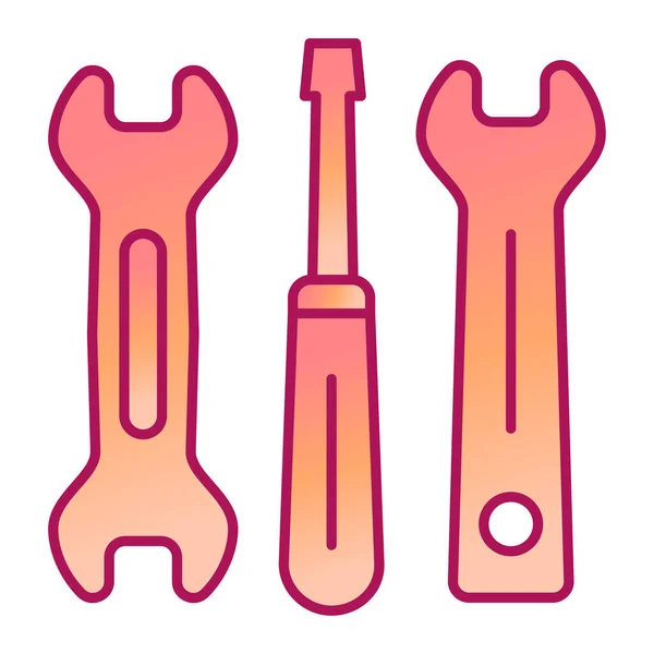 Wrenchs Screwdriver Icon Vector Illustration — Stock Vector