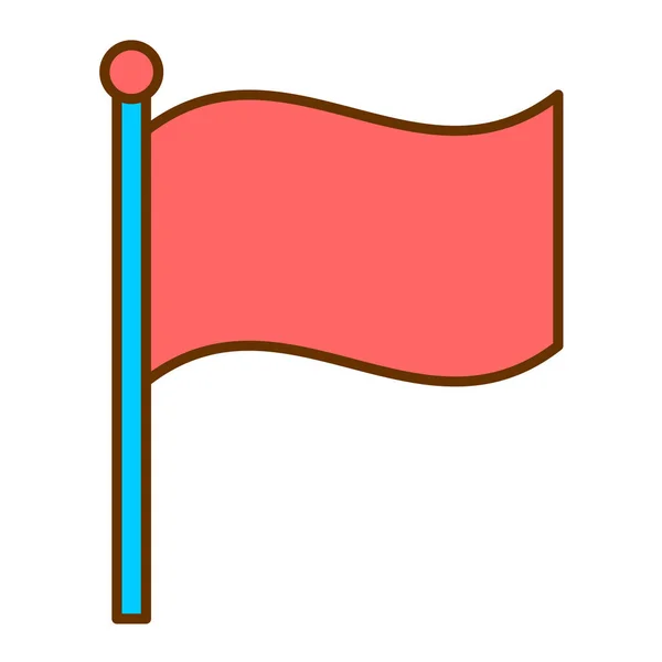 Vlag Web Icoon Vector Illustratie — Stockvector