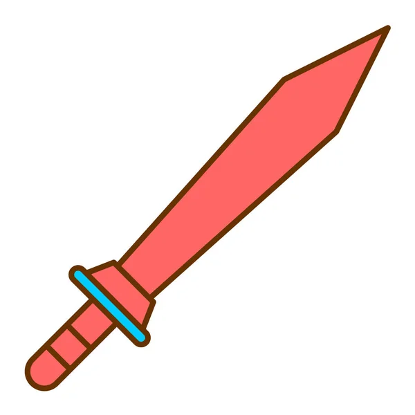 Espada Icono Web Ilustración Simple — Vector de stock