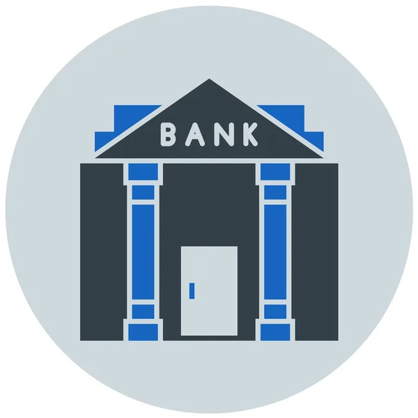 Edificio Del Banco Diseño Simple — Archivo Imágenes Vectoriales