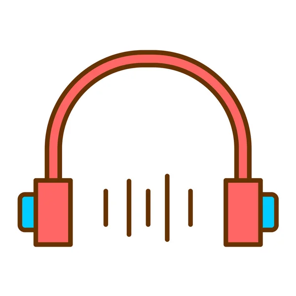 Auriculares Icono Web Diseño Simple — Vector de stock