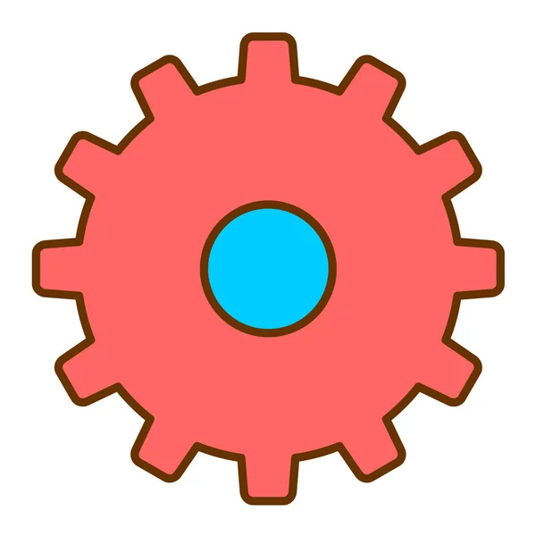 Gear Web Icon Simple Illustration — Stock Vector