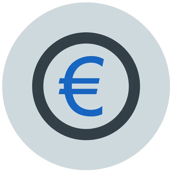 Euro Icona Web Semplice Illustrazione — Vettoriale Stock