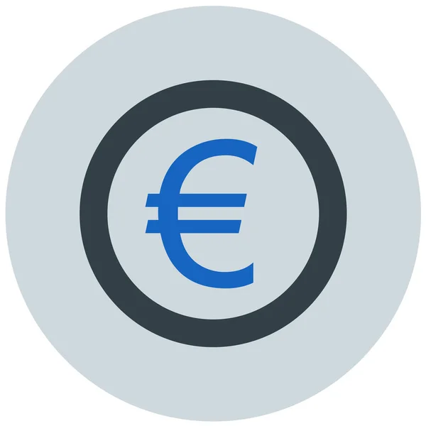 Euro Icône Web Illustration Simple — Image vectorielle