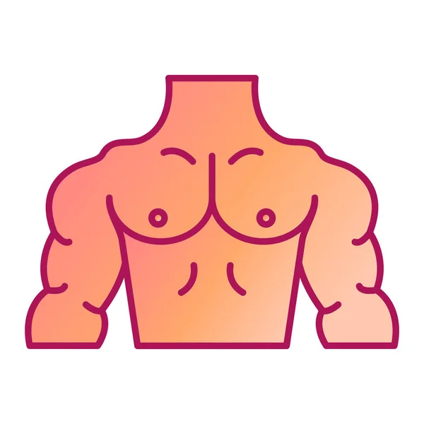 Human Body Icon Outline Illustration Breast Vector Fill Style Icons — Stock Vector