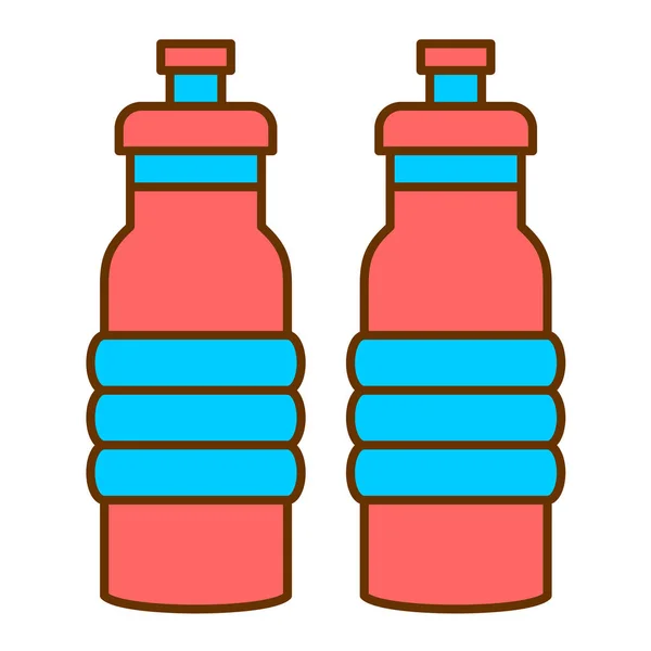 Fles Icoon Eenvoudige Illustratie Van Water Drinken Vector Pictogrammen Voor — Stockvector