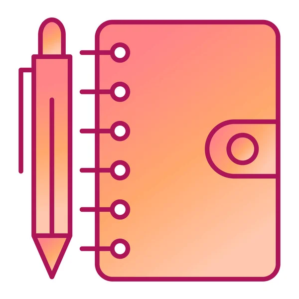 Carnet Crayon Icône Web Illustration Simple — Image vectorielle