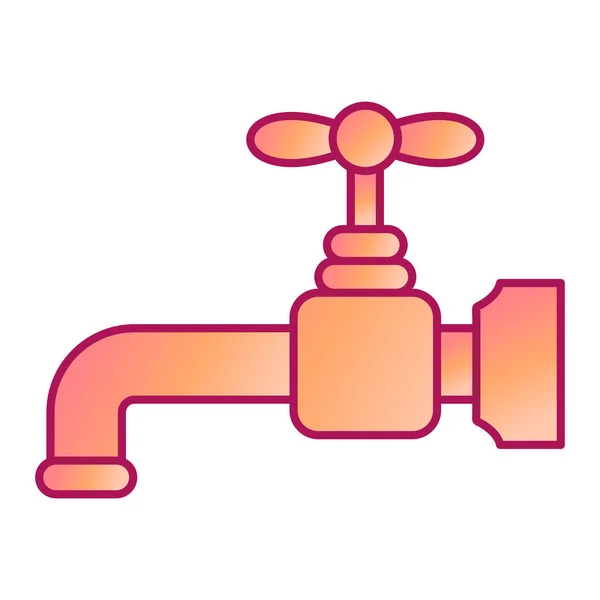 Water Tap Icon Outline Illustration Pipe Vector Icons Web — Stock Vector