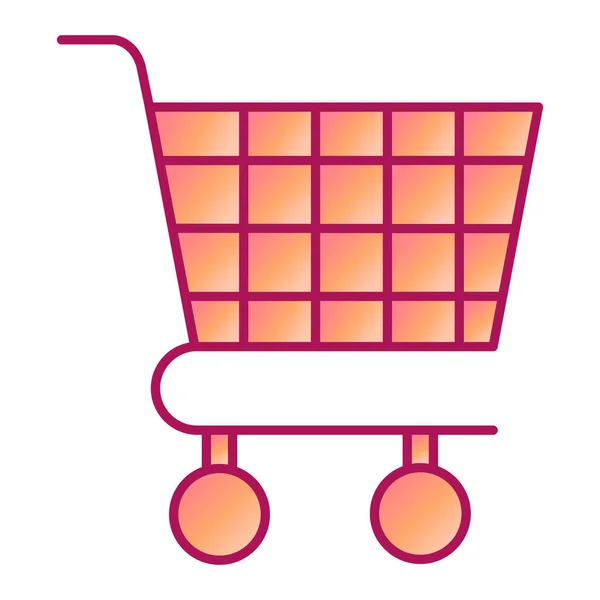 Warenkorb Symbol Umriss Illustration Der Supermarkt Trolley Vektorsymbole Für Das — Stockvektor