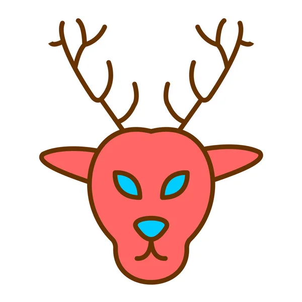 Deer Head Vector Icon — Stock Vector