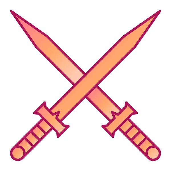 Sword Icon Cartoon Illustration Medieval Swords Vector Icons Web — Stock Vector