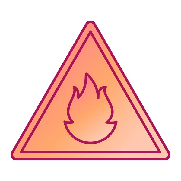 Fuego Signo Advertencia Icono Vector Ilustración Diseño Gráfico — Vector de stock