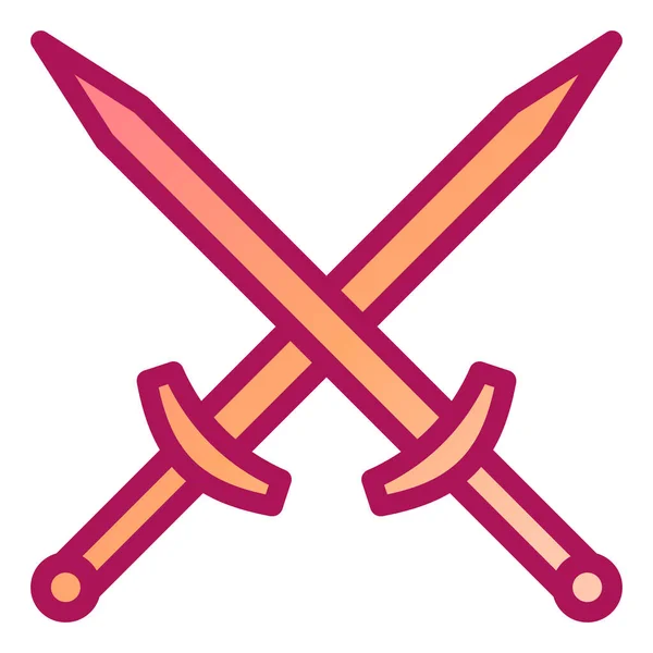 Schwerte Web Symbol Einfache Illustration — Stockvektor