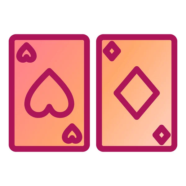 Jugar Las Cartas Con Dos Ases — Vector de stock