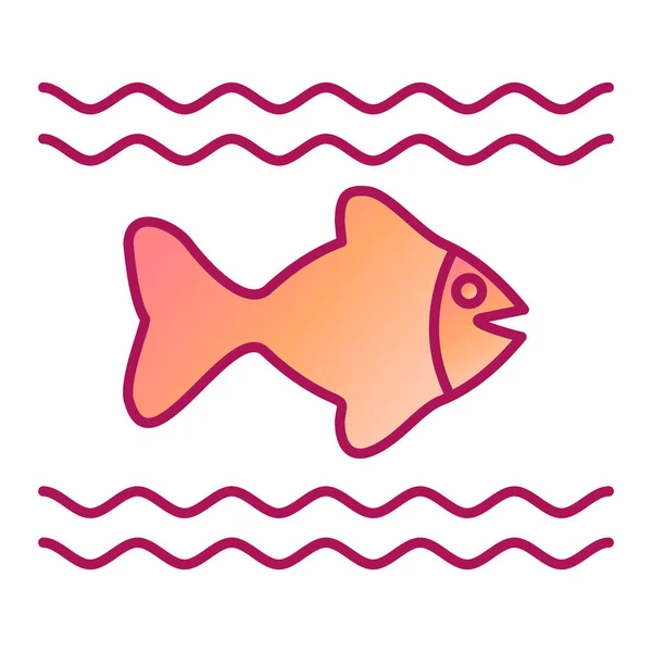 Fish Icon Vector Illustration — Stock Vector