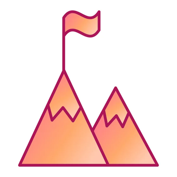 Icono Las Montañas Ilustración Vectorial — Vector de stock
