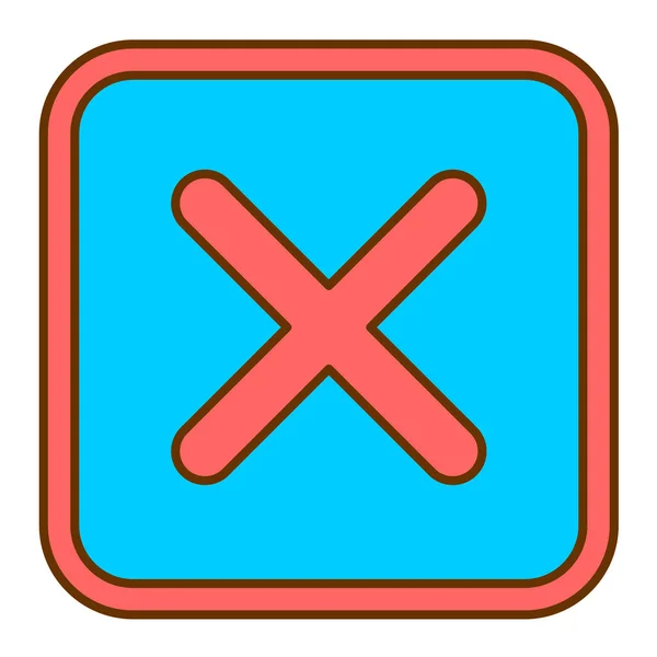 Cancel Icon Trendy Style Isolated Background — Stock Vector