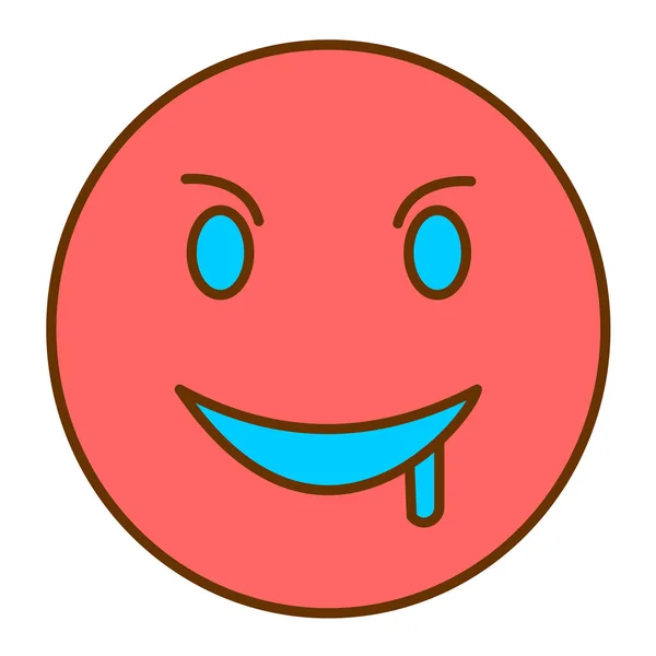 Smiling Face Emoticon Icon Vector Illustration — Stock Vector