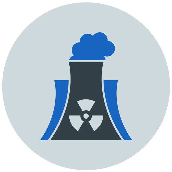 Nükleer Güç Bitki Vektör Simgesi — Stok Vektör