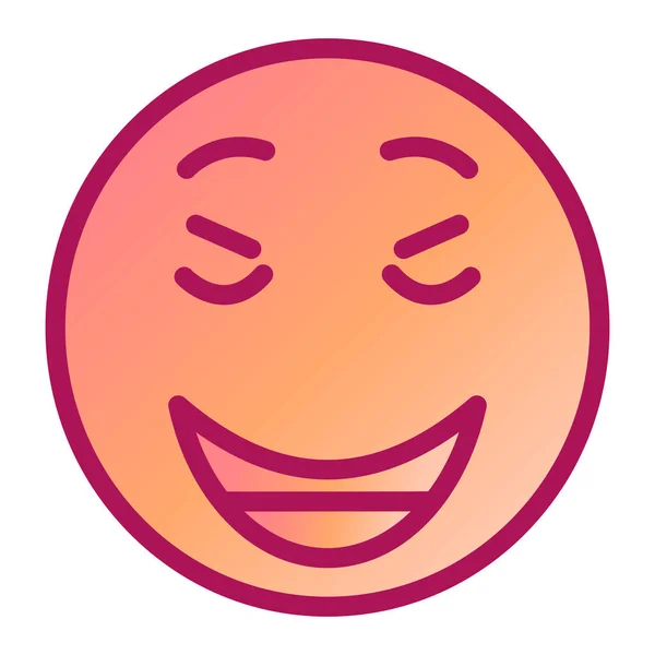 Face Emoticon Ícone Vetor Ilustração — Vetor de Stock