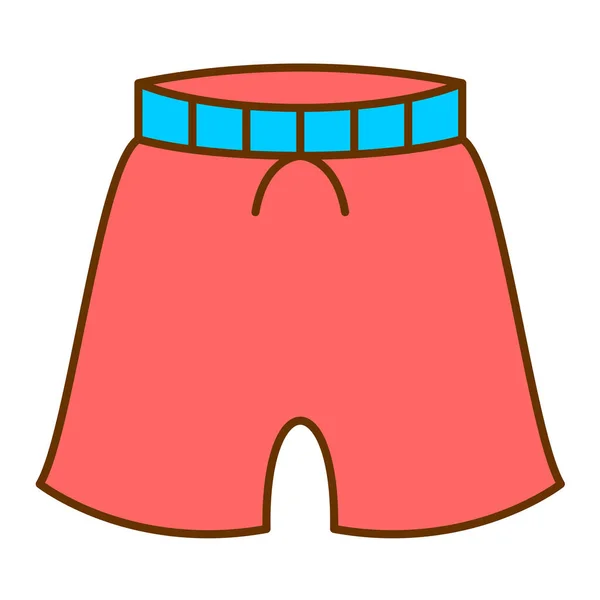 Icona Dei Pantaloncini Spiaggia Illustrazione Contorno Del Simbolo Vettoriale Vestiti — Vettoriale Stock