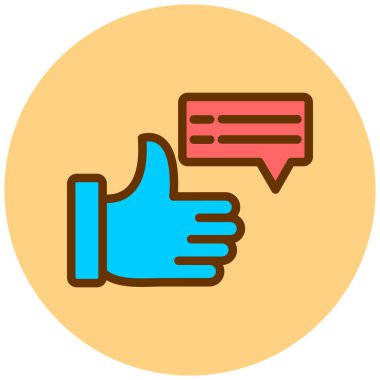 Konuş. Web simgesi basit illüstrasyon