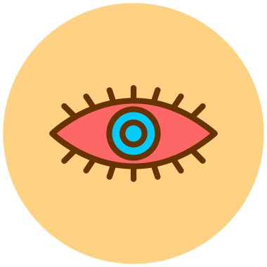 Göz. Web simgesi basit illüstrasyon