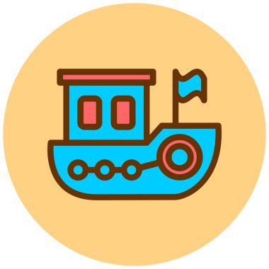 Web simge vektör çizim gemi 