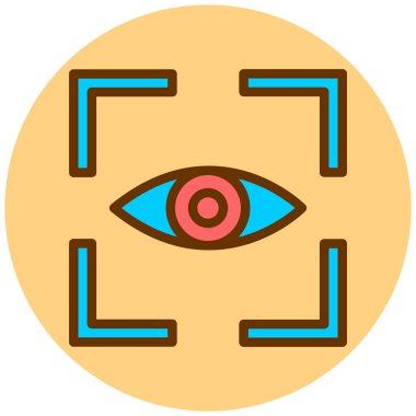 Göz. Web simgesi basit illüstrasyon