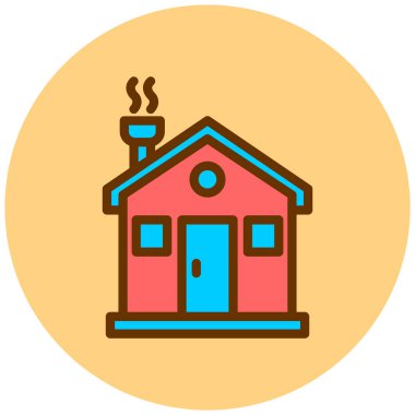 Ev. Web simgesi basit illüstrasyon