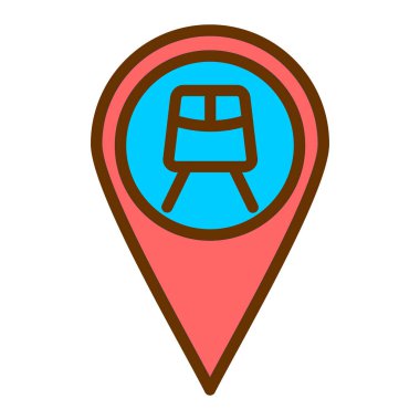 harita pin ikonu vektör illüstrasyonu