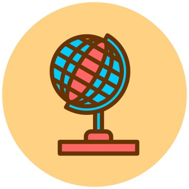 Küre. Web simgesi basit illüstrasyon