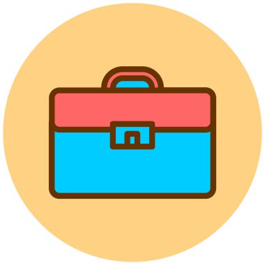 Çanta. Web simgesi basit illüstrasyon