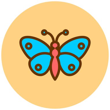 Kelebek. Web simgesi basit illüstrasyon