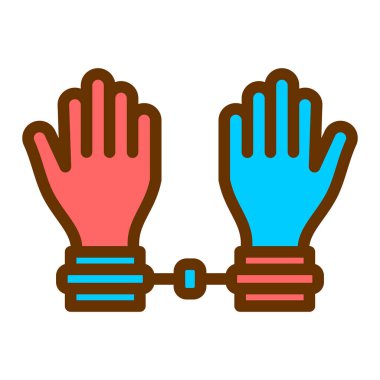 El ve oklar insan elinde vektör illüstrasyon grafik tasarımı