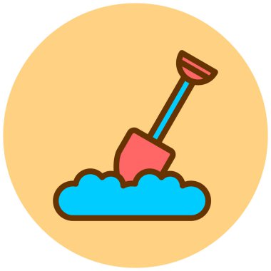 Kürek. Web simgesi basit illüstrasyon