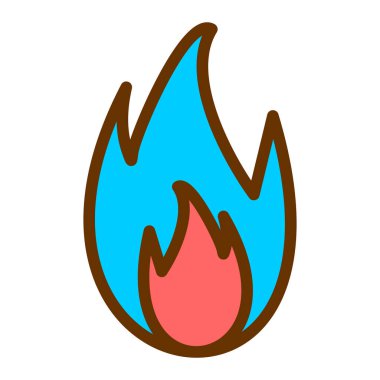 ateş alevi simgesi vektör illüstrasyon tasarımı