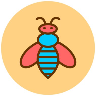 Arı. Web simgesi basit illüstrasyon